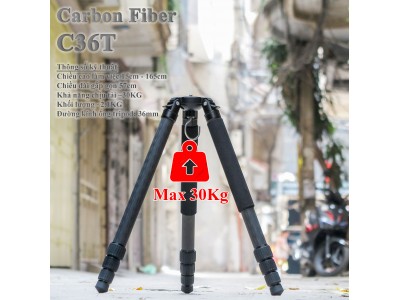 Chân máy ảnh tripod Carbon C36T tải trọng 30kg