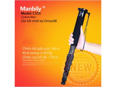 Monopod Manbily C555 carbon fiber chính hãng rẻ nhất