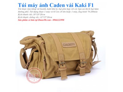 Túi máy ảnh Canden K1 kaki size XL vải bao bố