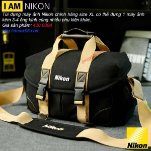 Túi đựng máy ảnh Nikon chính hãng size XL chất liệu tốt